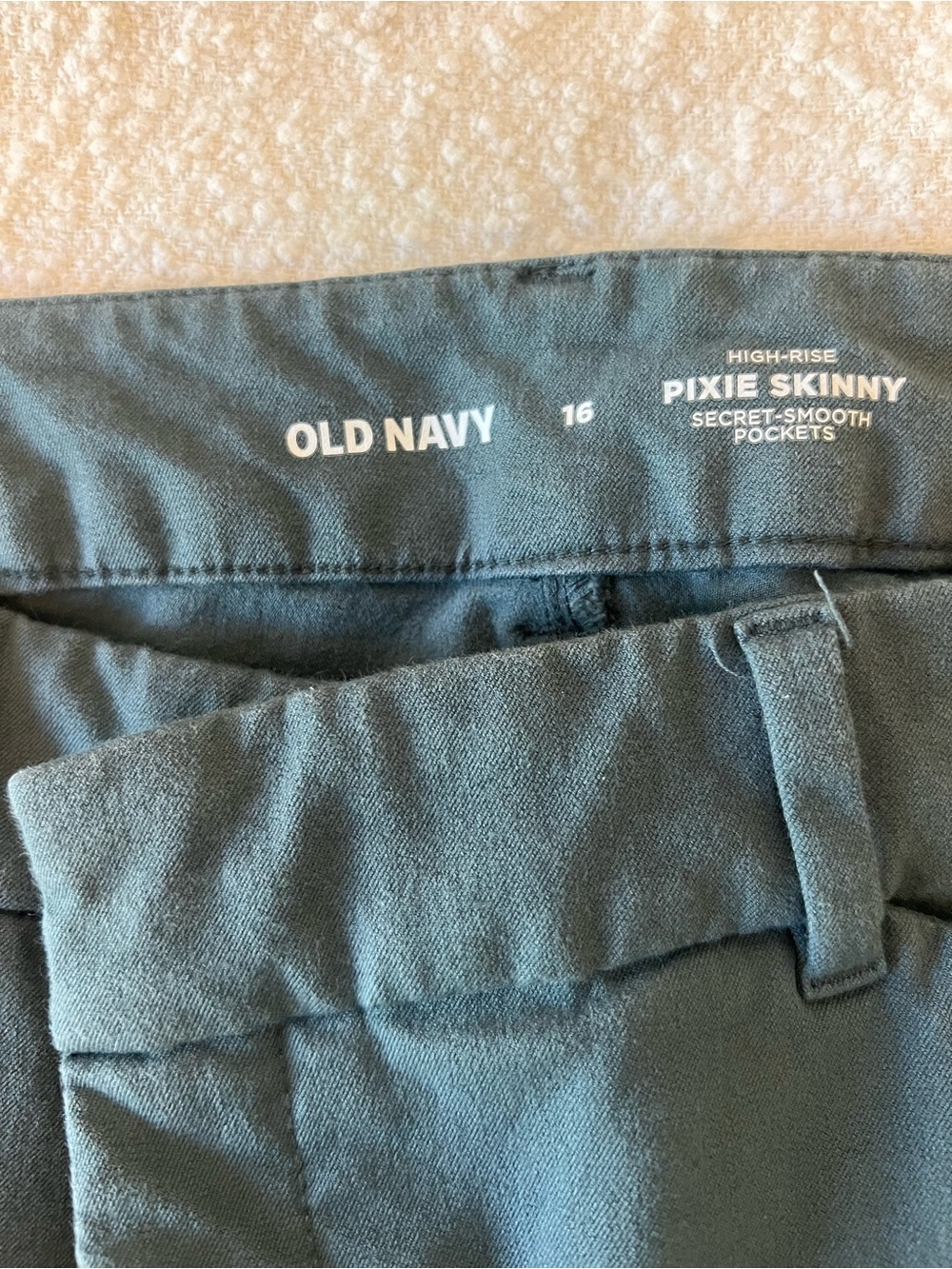 Old Navy High Rise Pixie Skinny Ankle Pants - Dark Teal - Picture 4 of 9